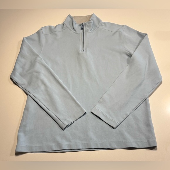 Bonobos Other - BONOBOS Men Size L Blue Quarter Zip Sweatshirt Long Sleeve Cotton Blend Slim Fit